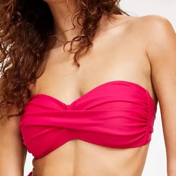 Bar III Other - Bar III Twist Bandeau Bikini Top Size XL